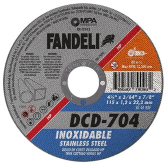 DISCO FNDL.HP  CTE.INOX. 4 1/2”DELG