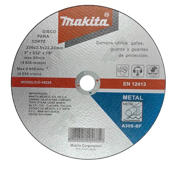 DISCO CTE.METAL MAK.9x7/8” STD