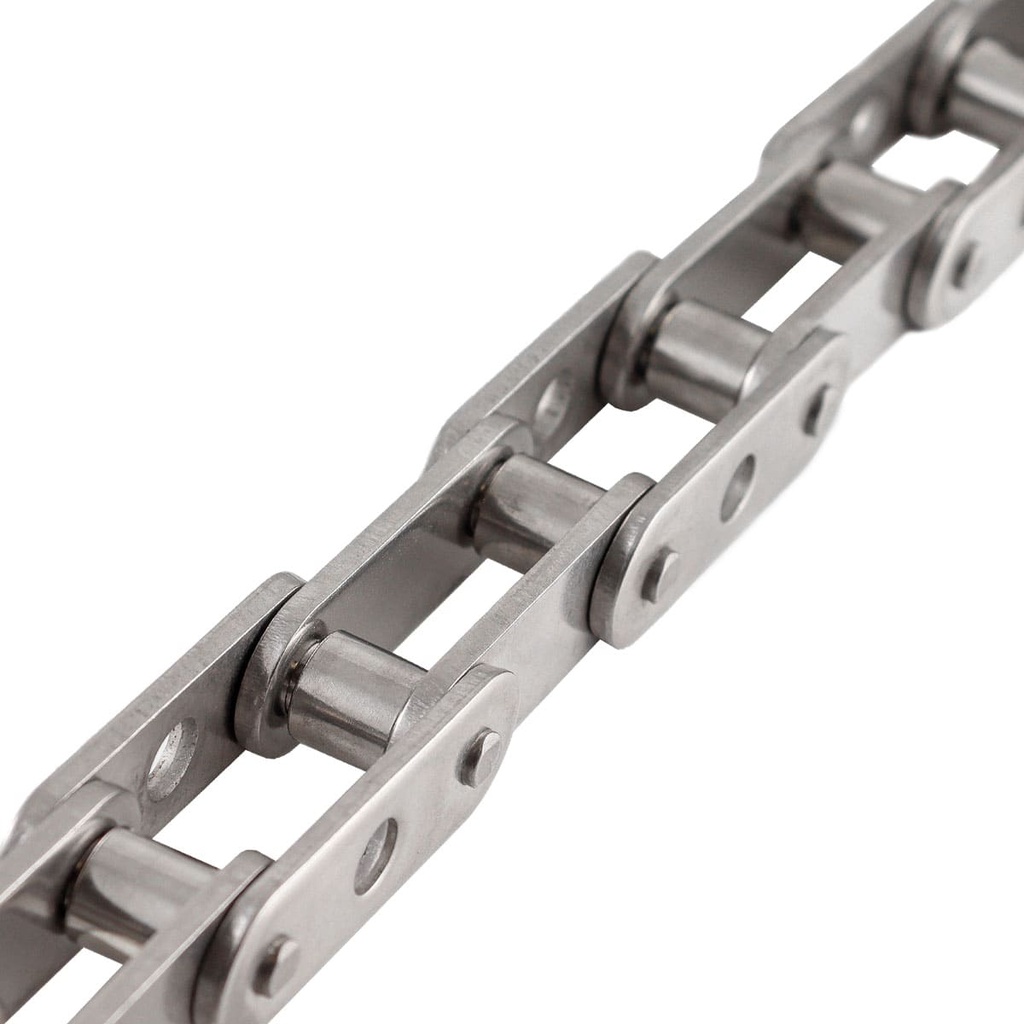 CADENA RODILLO C2060H C/AGUJERO ESLABON EXTERIOR 5/16 (CAJA DE 10 PIES) ACERO INOX.