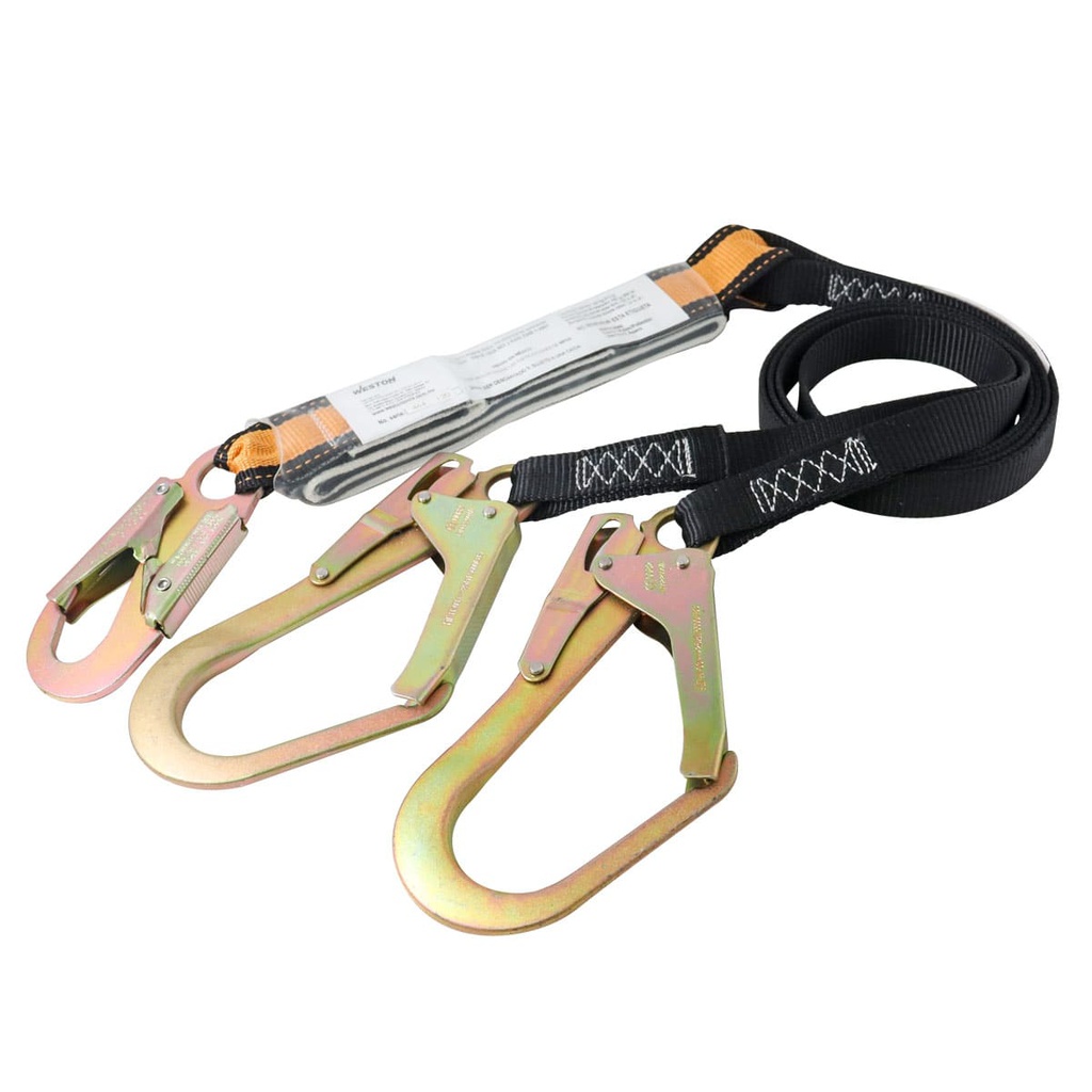 LINEA DE VIDA DUAL TIPO BANDA CON GANCHO GRANDE C/AMORTIGUADOR