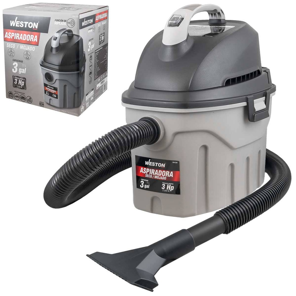 ASPIRADORA MOJADO/SECO 2.5GAL 5HP 127V