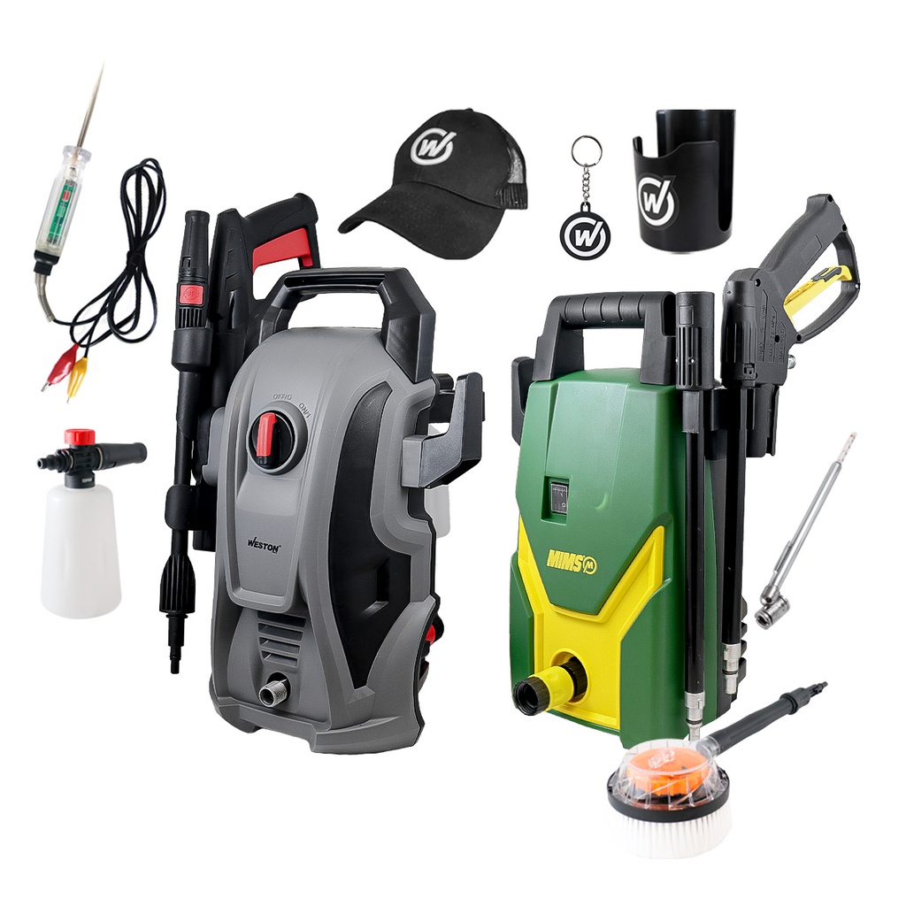 2 HIDROLAVADORAS 1600PSI, CEPILLO, CALIBRADOR, DISPENSADOR Y PROMOCIONALES