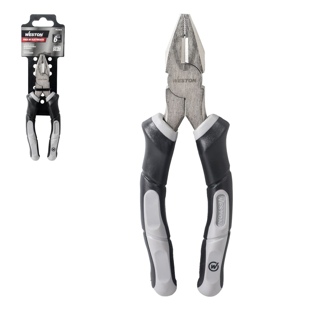 PINZAS DE ELECTRICISTA 6" (CAJA C/6 PZAS - PRECIO X PIEZA)