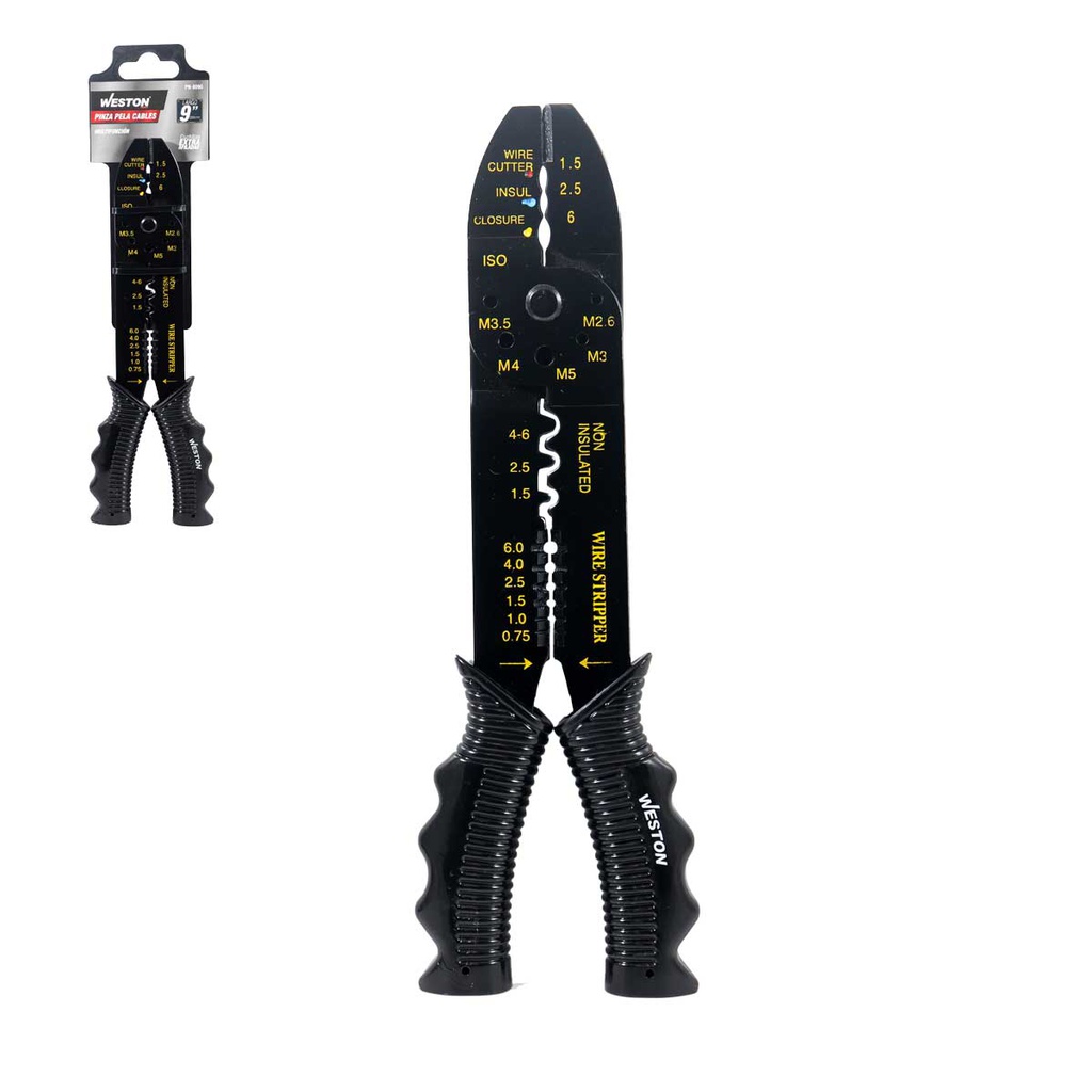 PINZA PELACABLES 9" (CAJA C/6 PZAS - PRECIO X PIEZA)