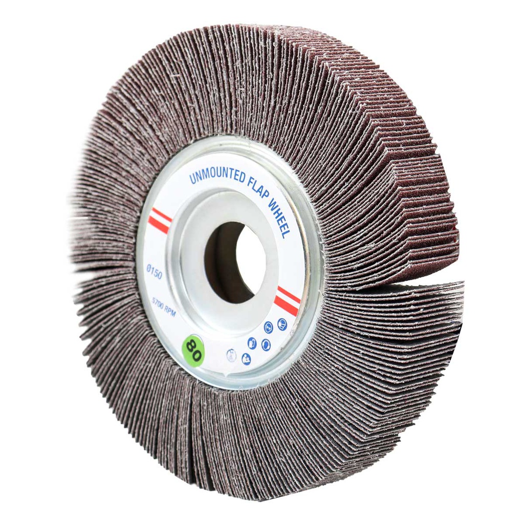 RUEDA FLAP AO 6" x 2" x 1" G80