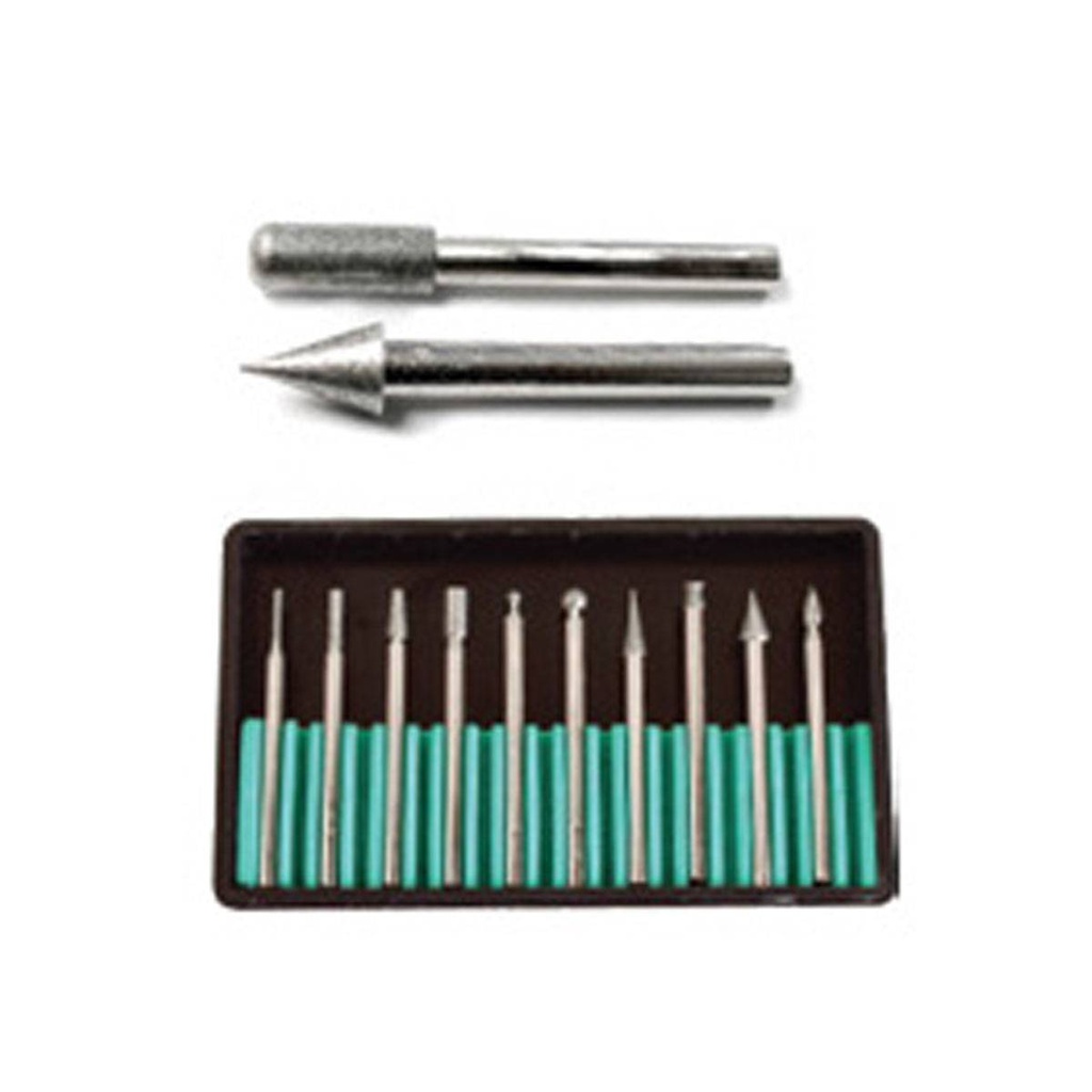 PUNTAS DIAMANTE JUEGO 10 PCS. 1/8