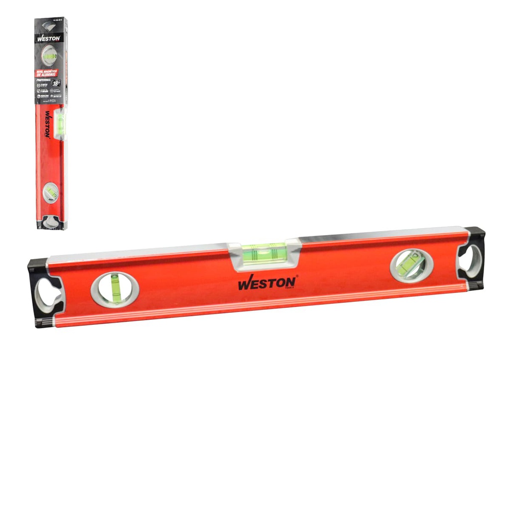NIVEL PROFESIONAL MAGNETICO DE ALUMINIO 18"