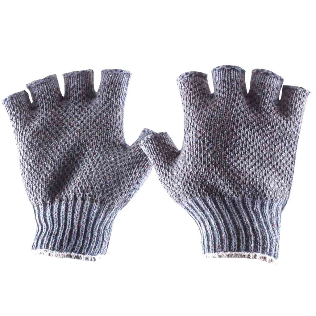 GUANTE ALGODON MULTICOLOR C/PUNTO PVC SIN DEDOS UNITALLA