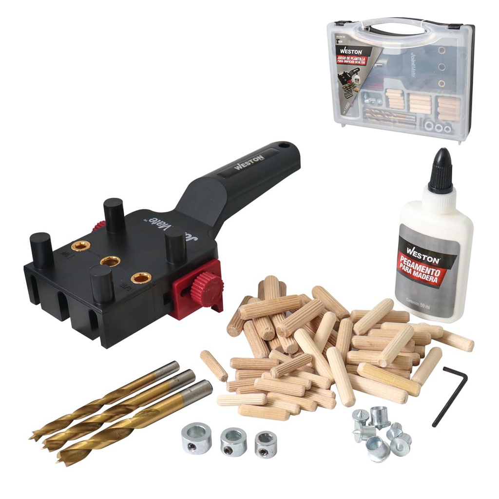 JUEGO D/PLANTILLA P/UNIONES Y ACC. C/ESTUCHE PLASTICO