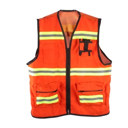 [ST-6-600-520] CHALECO TIPO GEOLOGO C/JERSY Y REF TEX BICOLOR NARANJA L
