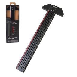 [STWS-1804-5343] REGLA DE ALUMINIO EN FORMA DE T CON AGUJEROS PARA MARCADO 10"