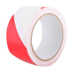 [TP-1020] CINTA DE SEÑALIZACION BLANCO/ROJO 50mm X 18M (CAJA C/48 PZAS)