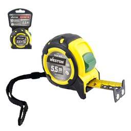 [WGW-0020] FLEXOMETRO 5.5M X 25MM AMARILLO ANTI IMPACTO (Empaque c/6 pzas - Precio x pieza)