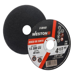 [Z-20187] DISCO D/CORTE P/PIEDRA 4-1/2" x 1/16"(1.58) x 7/8" F41 (Emp. c/10 Pzas - Precio x Pza)