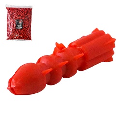 [Z-39820] TAQUETE PLASTICO ROJO 1/4" X 25 MM (Precio x Pieza - Bolsa C/1000 piezas)