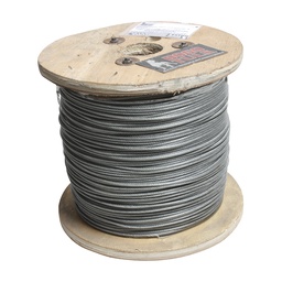 [HK5180] CABLE GALV C/F PVC 3/16-1/4" 7X19 457mt