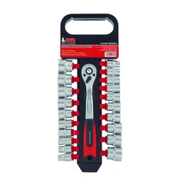 [MP2004] JUEGO DADOS D2 1/2" MM-STD MATRACA 21PZ