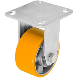 [ZF5270] RODAJA ALUMINIO PU NARANJA FIJA 4"