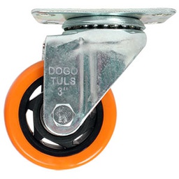 [ZF5114] RODAJA PVC NARANJA GIRATORIA 3"