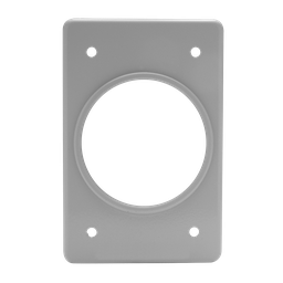 [8800410] PLACA DE ALUMINIO GRIS PARA RECEPTACULO SENCILLO 35mm