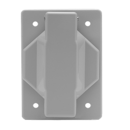 [8800435] PLACA DE ALUMINIO GRIS PARA RECEPTACULO SENCILLO C/TAPA 55mm