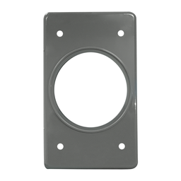 [TPR019G55] TAPA NO METALICA PESADA PARA RECEPTACULO 55 mm GRIS