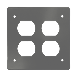 [TPRD019V] TAPA NO METALICA PESADA CUADRADA PARA 2 TOMAS DOBLES VERDE