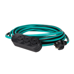 [9730113] EXTENSION USO RUDO SJT 3X16 AWG 3 TOMAS ATERRIZADAS VERDE CON NEGRO 10 METROS