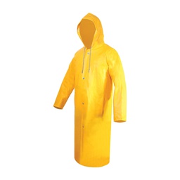 [ECO-11202XG] GABARDINA LARGA AMARILLA IMPERMEABLE ECOFRIENDLY, SELLADA. T-2XG.