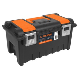 [11812] Caja p/herramienta 22' c/compartimentos y broches metalicos