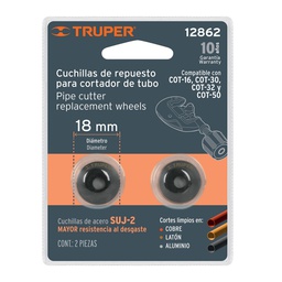 [12862] Blister con 2 cuchillas para cortadores de tubo COT-16-50