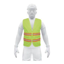 [13474] Chaleco de seguridad verde alta visibilidad con cierre