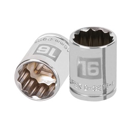 [13636] Dado de 16 mm, 12 puntas, cuadro 3/8', Truper