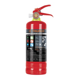 [100276] Extintor portatil recargable 1 kg, polvo tipo ABC, Truper