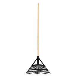 [21430] Escoba plastica p/jardin, flex. 22 dientes, mango 48',Pretul