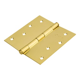 [23686] Bisagra cuadrada, 4', acero latonado, cabeza plana, Basic
