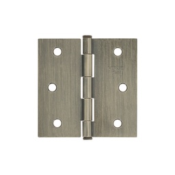 [25103] Bisagra cuadrada 3', laton antiguo, cabeza plana, Basic
