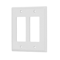 [46419] Placa 2 ventanas, de policarbonato, linea Classic, Volteck