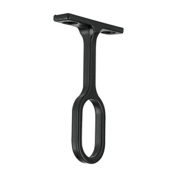 [46586] Soporte negro para tubo ovalado de closet, Hermex