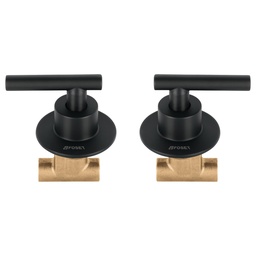 [46782] Juego llaves empotrar soldables, palanca negro, Tubig