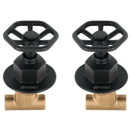 [46788] Juego llaves empotrar soldables, volante negro, Tubig