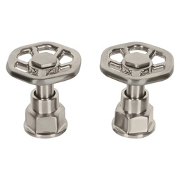 [46870] Juego de 2 manerales para mezcladora, volante, satin, Tubig