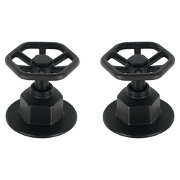 [46880] Juego de 2 manerales para regadera, volante, negro, Tubig