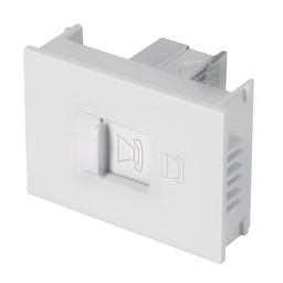 [47056] Toma de telefono, 1.5 modulos, linea Española, color blanco