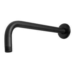 [47649] Brazo recto con chapeton para regadera, 30 cm, negro mate