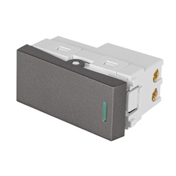 [47820] Interruptor sencillo acero inox de 1 modulo, linea Lisboa