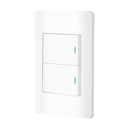 [47960] Placa armada blanca 2 interruptores 1.5 modulos, Lisboa