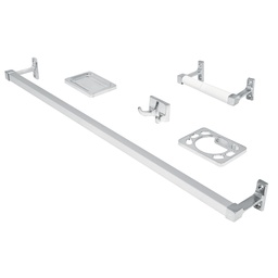 [49607] Juego de 5 accesorios para baño metalicos, Foset Basic