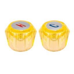 [49457] Juego 2 manerales acrilico ambar p/lavabo y fregadero, Basic