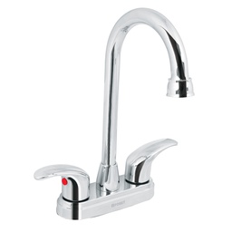 [49691] Mezcladora cromo 4' para lavabo, cuello bar, palanca, Aqua